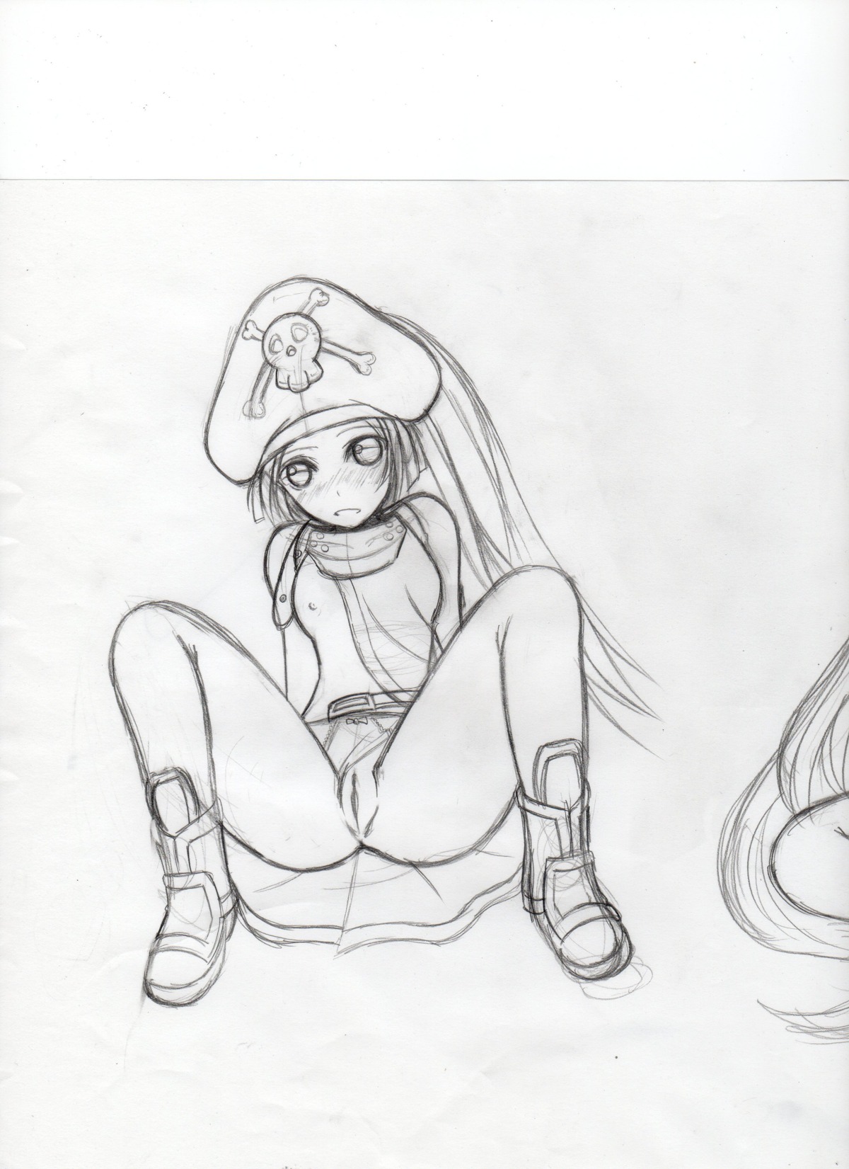 female guilty_gear may_(guilty_gear) monochrome rule34 tagme