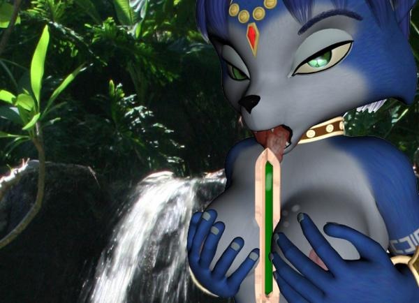 3d anthro canine female fox fur furry krystal rule34 star_fox tagme