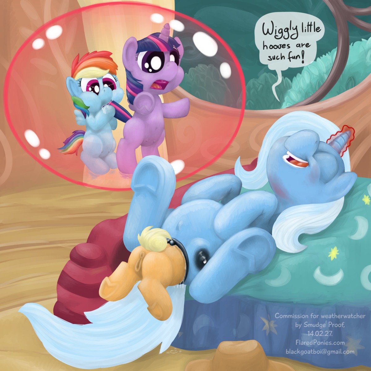 1:1 age_regression applejack_(mlp) bed belly big_belly blue_body blue_feathers blue_fur blue_hair blush bodily_fluids clitoris clothing comic cowboy_hat dialogue digital_media_(artwork) e621 earth_pony english_text equid equine eyes_closed feathered_wings feathers female feral friendship_is_magic fur furniture genitals group hair happy hasbro hat headgear headwear hi_res horn horse inside lactating magic mammal multicolored_hair multicolored_tail my_little_pony mythological_creature mythological_equine mythology nipples on_bed open_mouth orange_body orange_fur pegasus pony pregnant purple_body purple_eyes purple_fur purple_hair rainbow_dash_(mlp) rainbow_hair rainbow_tail short_tail smile smudge_proof tail teats text trixie_(mlp) twilight_sparkle_(mlp) two_tone_hair unbirthing unicorn url vaginal vore vulva winged_unicorn wings young young_feral young_prey