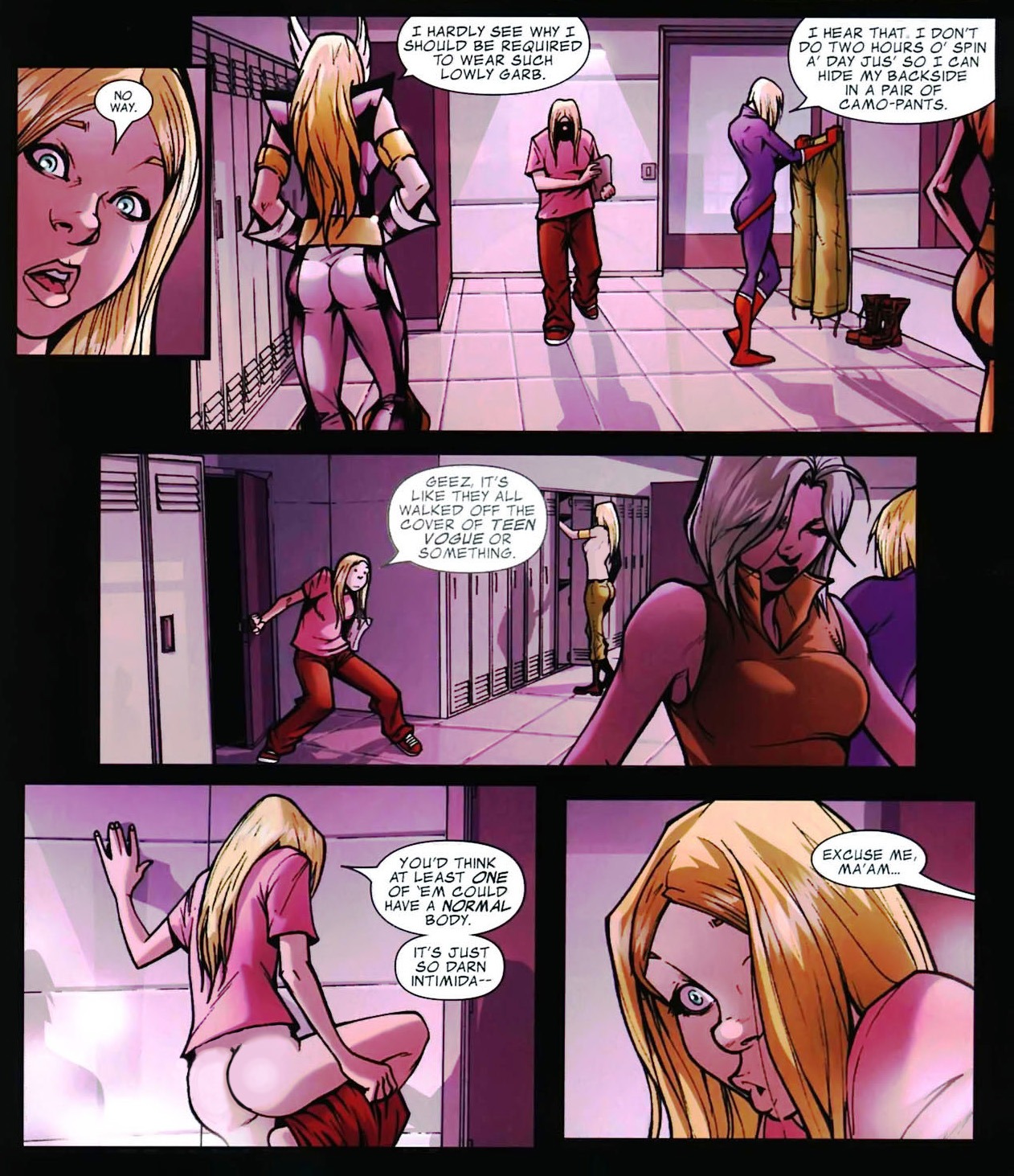 4girls avengers avengers:_the_initiative canonical_scene cloud_9 comic female female_only marvel marvel_comics official_art rule34 straight_hair tagme