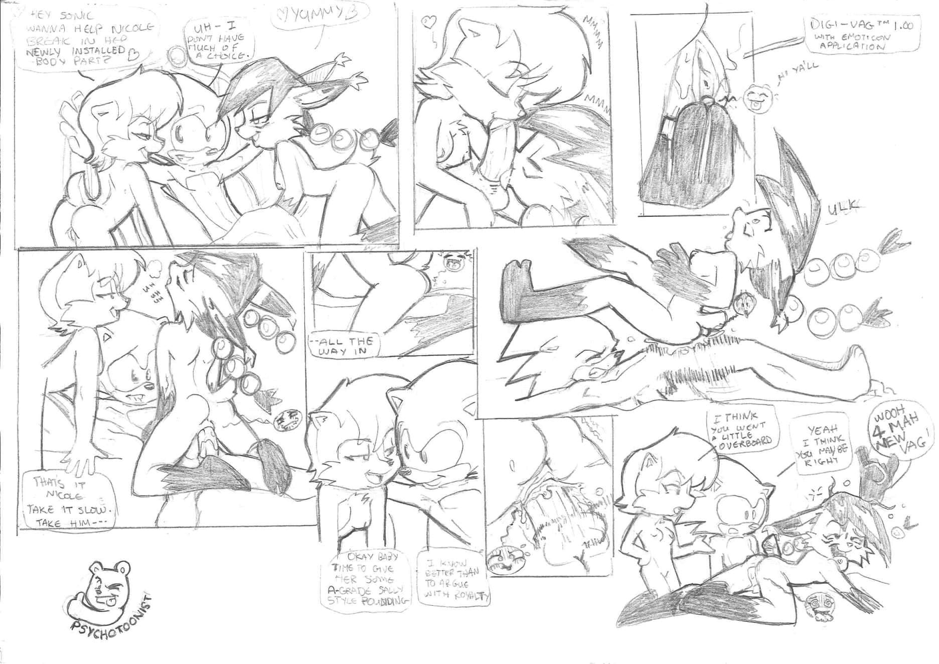anthro archie_comics chipmunk feline female furry hedgehog lynx mammal mobian_(species) nicole_the_lynx psychotoonist rodent rule34 sally_acorn sega sonic_(series) sonic_satam sonic_the_hedgehog sonic_the_hedgehog_(archie) sonic_the_hedgehog_(comics) sonic_the_hedgehog_(series) squirrel
