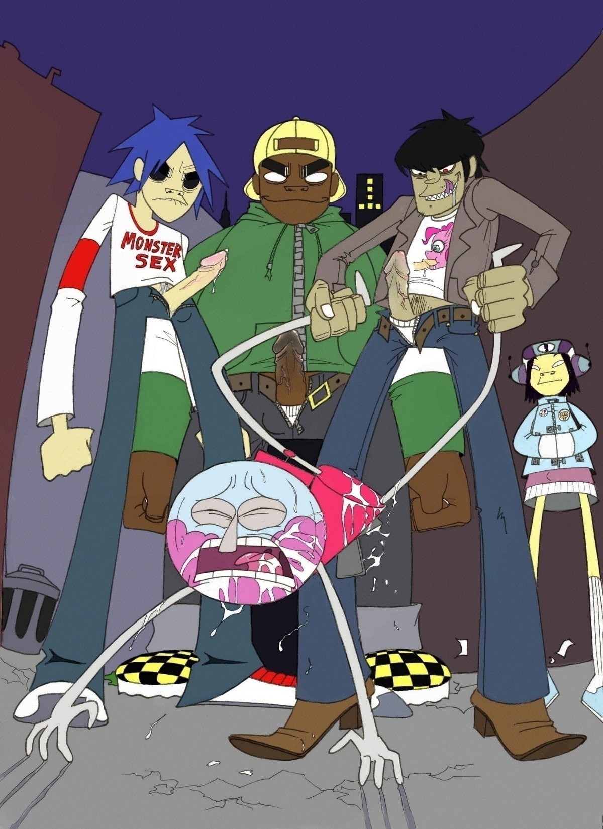 2d_(gorillaz) benson bukkake crossover cum fantasydemon female friendship_is_magic gangbang gay gorillaz male murdoc_niccals my_little_pony noodle_(gorillaz) penis pinkie_pie_(mlp) rape regular_show rule34 russel_hobbs straight_hair what yaoi