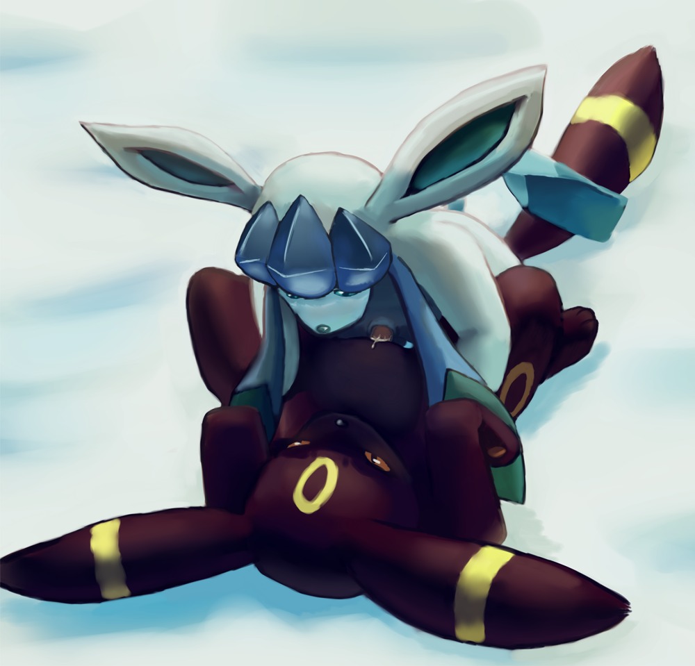 duo e621 eeveelution erection eye_contact female female_penetrated feral from_front_position generation_2_pokemon generation_4_pokemon genitals glaceon looking_at_another lying male male/female male_penetrating male_penetrating_female missionary_position nintendo nude on_back penetration penile penile_penetration penis penis_in_vagina pokemon pokemon_(species) sex spread_legs spreading tail tediousramen umbreon vaginal vaginal_penetration