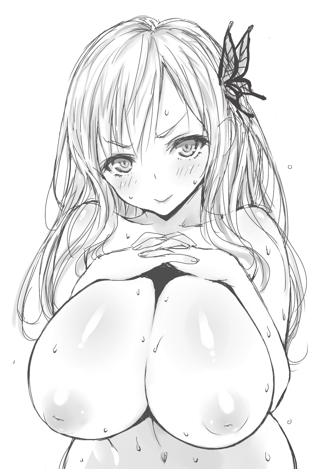boku_wa_tomodachi_ga_sukunai butterfly_hair_ornament female kashiwazaki_sena pointy_chin rule34 tagme