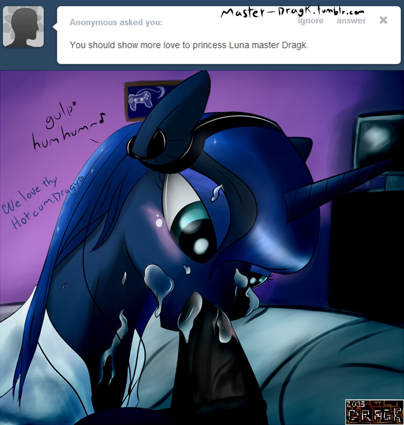 2013 animal_genitalia animal_penis blue_eyes blue_hair blush bodily_fluids cum dragk duo e621 electronics english_text equid equine equine_genitalia equine_penis erection fellatio female female_penetrated friendship_is_magic genital_fluids genitals hair hasbro headphones horn inside male male/female male_penetrating male_penetrating_female mammal my_little_pony mythological_creature mythological_equine mythology oral oral_penetration penetration penile penis princess_luna_(mlp) sex smile sweat text unicorn