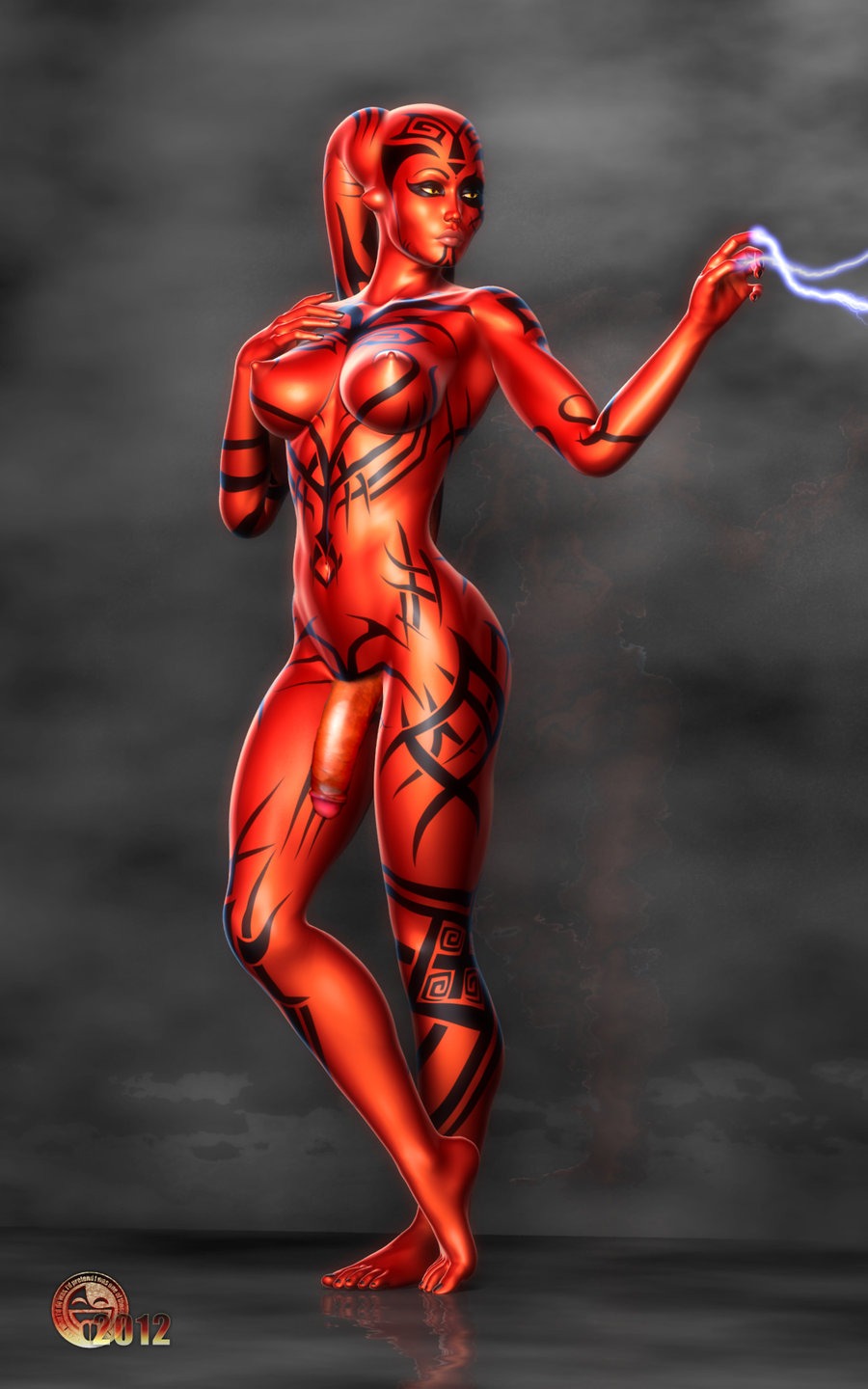 1futa 2012 3d alien alien_futa balls darth_hell darth_talon force_lightning futa_only futa_sans_pussy futanari half-erect humanoid intersex lekku nude penis realistic red-skinned_futa red_skin rule34 sith star_wars star_wars:_legacy tattoo the_force twi'lek