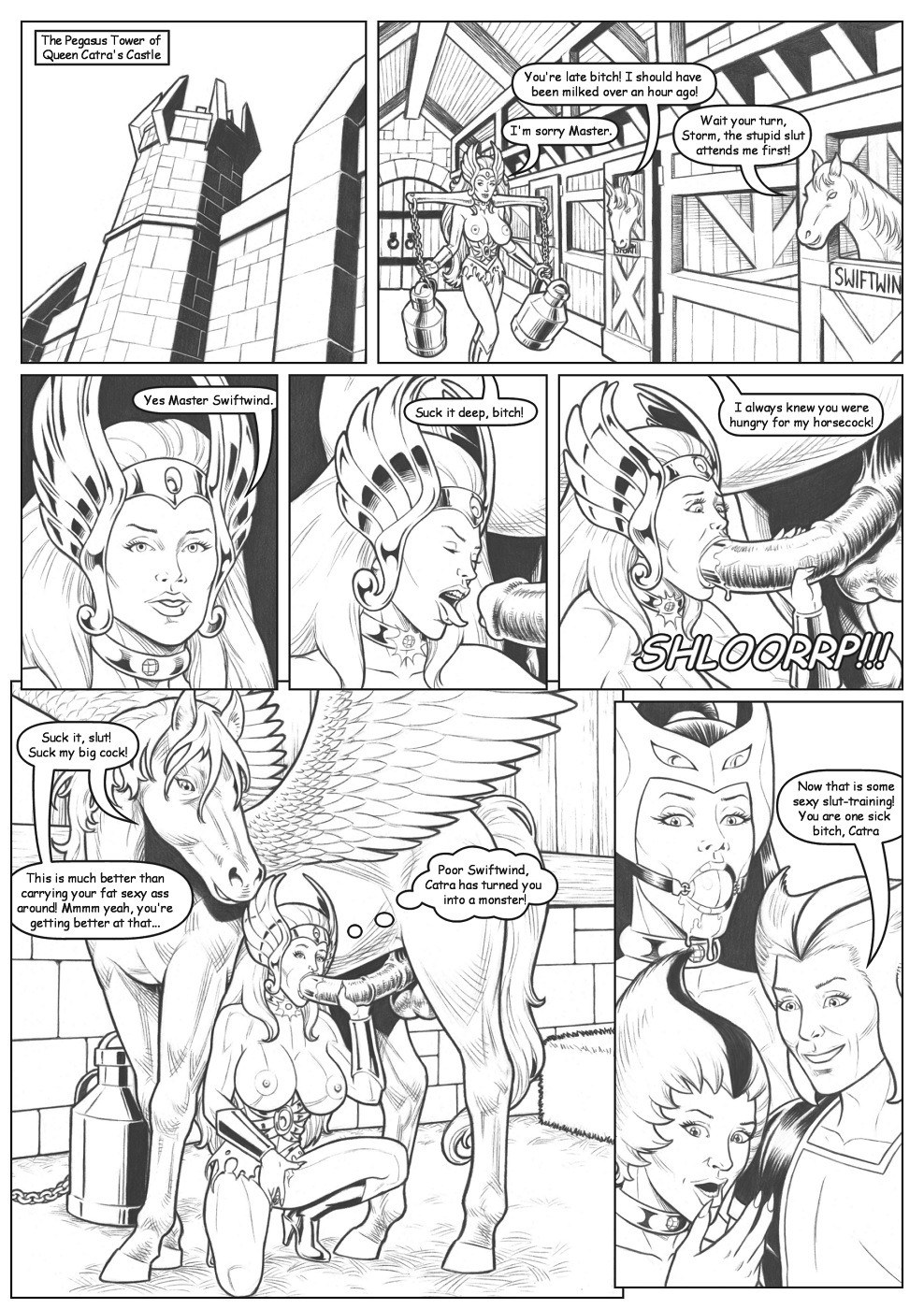 big_breasts breasts catra comic crossover fellatio female filmation high-heeled_jill horse horsecock male masters_of_the_universe monochrome oral penis princess_adora rule34 she-ra she-ra_princess_of_power sucking swift_wind text thundercats wilykat wilykit wings zoophilia