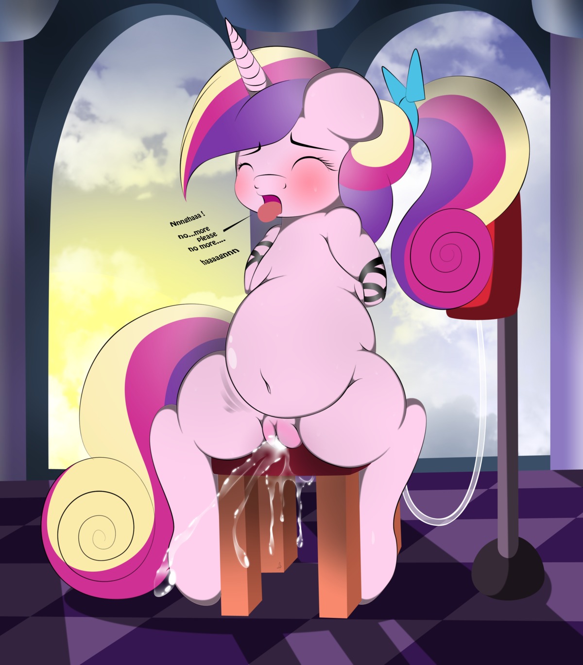 absurd_res anal bodily_fluids e621 ejaculation enema equid equine female friendship_is_magic genital_fluids genitals hasbro hi_res horn inflation mammal moan my_little_pony mythological_creature mythological_equine mythology navel orgasm plump_labia princess_cadance_(mlp) solo tail tongue tongue_out unicorn v-d-k vaginal_fluids vaginal_squirting vulva