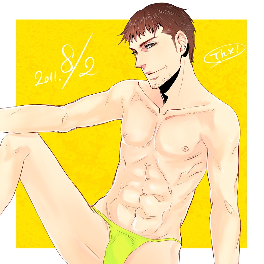 1boy male male_only muramasa_kaburagi rule34 speedo tagme tiger_and_bunny