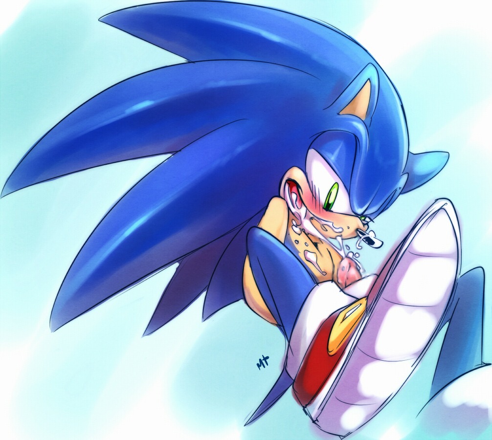 anthro blue_body blue_fur blue_hair bodily_fluids clothing cum cum_in_mouth cum_in_own_mouth cum_in_self cum_inside cum_on_face cum_on_own_face cum_on_own_tongue cum_on_self cum_on_tongue cumshot cumshot_in_mouth cumshot_in_own_mouth e621 ejaculation erection eulipotyphlan footwear fur genital_fluids genitals green_eyes hair hedgehog humanoid_genitalia humanoid_penis male mammal masturbation mtrap open_mouth orgasm penile penile_masturbation penis sega shoes solo sonic_the_hedgehog sonic_the_hedgehog_(series) tongue