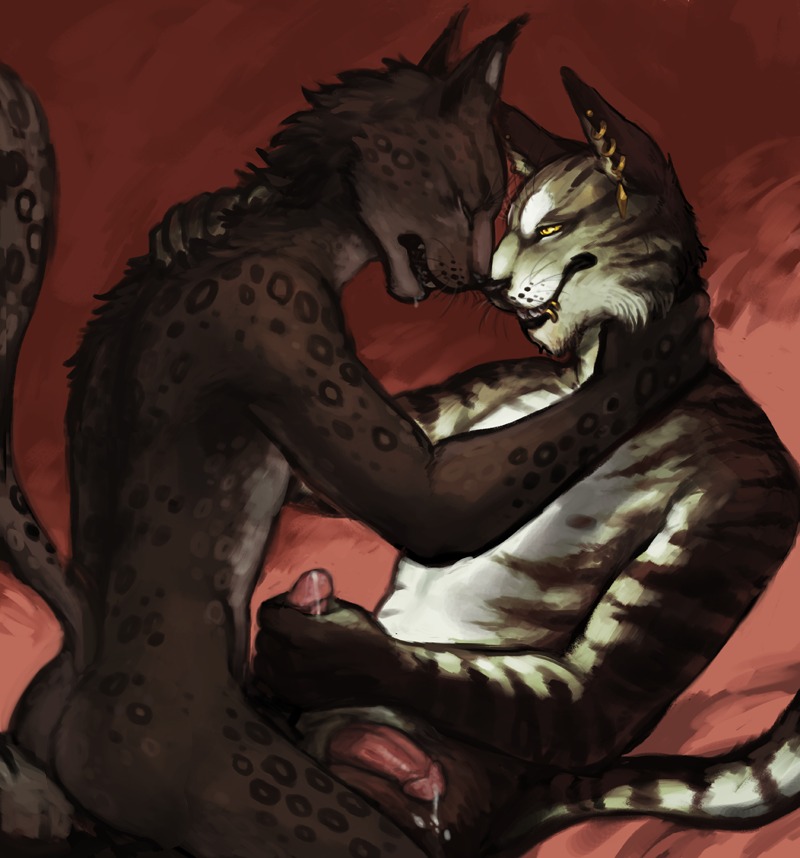 anthro anthro_on_anthro bethesda_game_studios black_nose bodily_fluids brown_body brown_fur butt circumcised claws cum cum_on_self duo e621 ear_piercing erection eyes_closed facial_piercing felid feline flaccid fur genital_fluids genitals handjob humanoid_genitalia humanoid_penis intraspecies khajiit lip_piercing lip_ring lynx male male/male mammal microsoft mistersukka nipples nose_to_nose nude penile penis piercing ring_piercing saliva sex simple_background sitting skyrim spots tail teeth the_elder_scrolls whiskers yellow_eyes