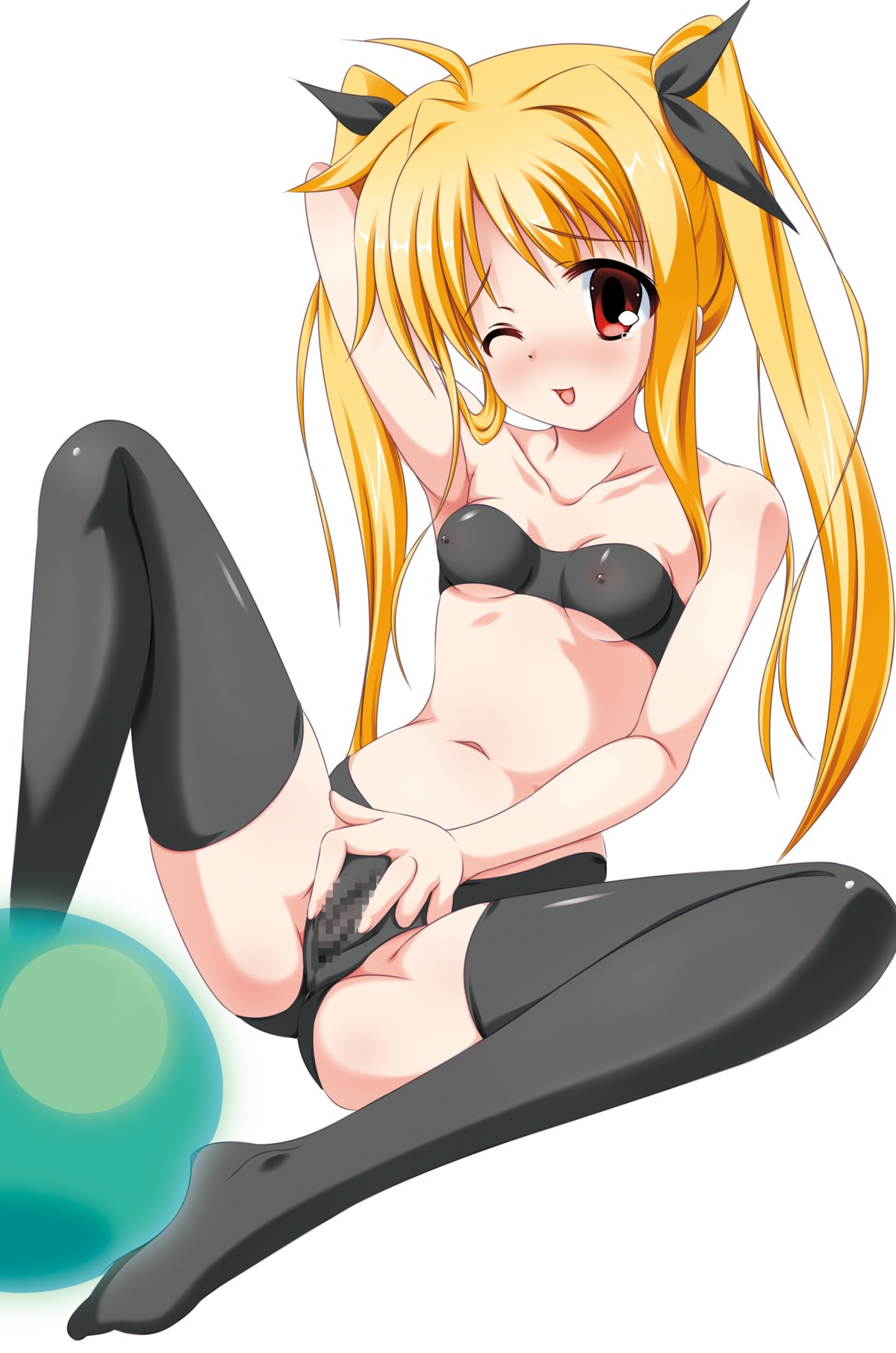 breasts censored fate_testarossa female mahou_shoujo_lyrical_nanoha mahou_shoujo_lyrical_nanoha_a's rule34