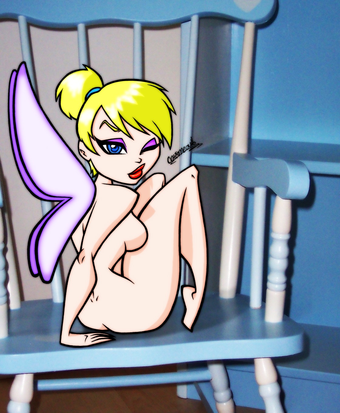 anya_uribe assesina background catsmeow colored disney disney_fairies female peter_pan_(disney) rule34 solo tinker_bell zithan