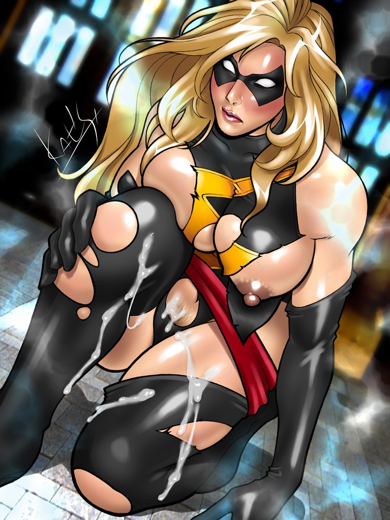 1girls avengers carol_danvers cum female kat's marvel marvel_comics ms._marvel_(carol_danvers) rule34 solo straight_hair