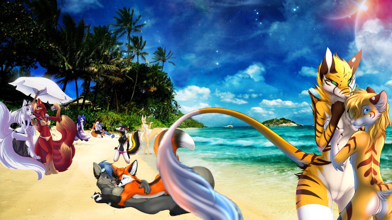 16:9 5_tails alty anthro arm_around_back arms_bent back_grab beach bent_arm bent_leg bent_legs beverage bikini blue_body blue_eyes blue_fur blue_hair boni breasts camera canid canine canis canon_x_oc claws clothed clothing collage_(artwork) detailed_background dreamspinner e621 extended_arm feathered_wings feathers felid female fennec_fox fox fur genitals glowing glowing_eyes group hair hand_holding hand_on_back hand_on_breast hand_on_knee hand_on_leg hand_on_own_knee hand_on_own_leg head_turned hi_res holding_beverage holding_camera holding_knee holding_leg holding_object hybrid intimate itsukine kneeling knock-kneed krinele_fullin krystal_(star_fox) leaning leaning_forward leaning_on_self legs_over_edge legs_together long_hair lying mammal molly_fullin multi_tail murid murine nintendo nipples on_back on_front outside over_edge pantherine photo photography_(artwork) raised_arm raised_hand raised_head rat real red_fox rodent sand seaside sitting sky standing star_fox straight_leg straight_legs swimwear tail takum tala_(suntattoowolf) tass_(tassy) third-party_edit tiger true_fox tucked_arm two-piece_swimsuit unknown_artist vulva wallpaper white_body white_fur widescreen wings wolf xander_(chillswitch)