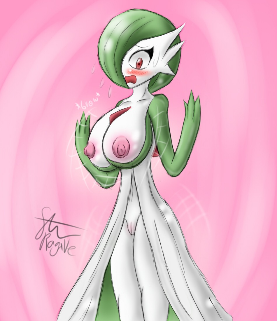 1girls blush breast_expansion breast_growth breast_growth_(enlargement) breasts color female female_gardevoir female_only female_pokemon gardevoir green_hair hair nintendo nipples pok&eacute;mon_(species) pokemon pokemon_(species) pokemon_rse pussy ragxve rule34 solo standing tagme vulva white_skin