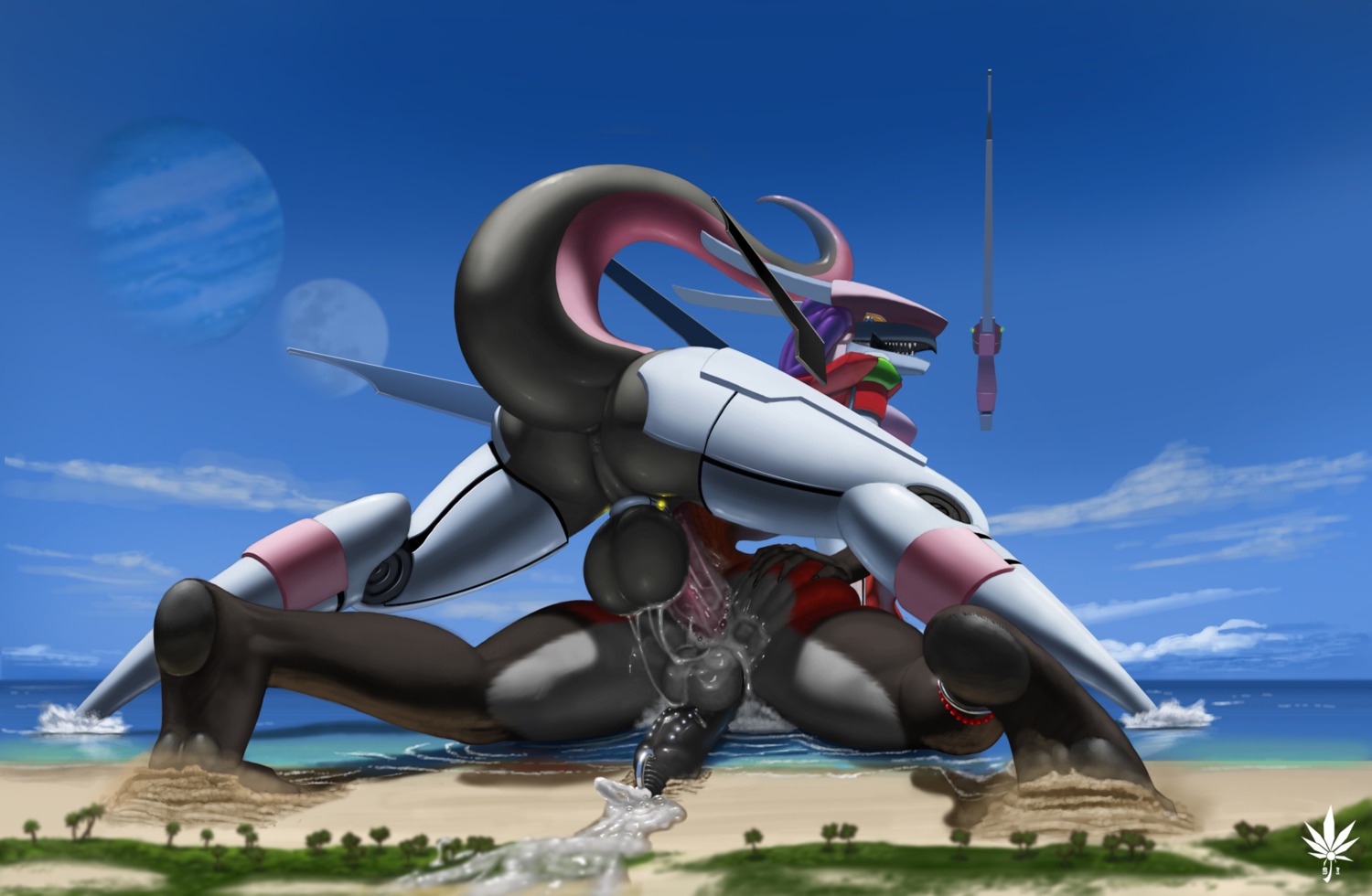 1boy 1futa 2012 anal anal_sex anthro anus armor ass backsack balls ballsack beach black cock-tail cock_ring cum cum_drip cum_in_ass cum_inside cumshot cyborg dark-skinned_futa dark_skin ejaculation erection foreskin foreskin_folds frenum_ladder frenum_piercing furry futa_on_male futa_penetrating futa_sans_pussy futadom futanari genital_piercing hands-free handsfree_ejaculation hindpaw intersex kai large_ass long_foreskin looking_down lying macro male male_penetrated malesub messy on_stomach open_mouth pawpads paws penetration penis penis_in_anus penis_piercing perineum piercing pink prince_albert_piercing purple_hair raised_tail red rule34 sand scrotum seaside sickyicky sky smooth_penis spread_legs spreading taint teeth testicles uncircumcised uncut unknown_species unretracted_foreskin water wide_hips