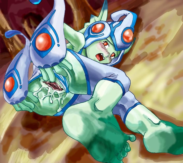 1girls artist_request ass blush digimon digimon_frontier female female_only furry looking_back pussy pussy_juice ranamon red_eyes rule34 solo spread_pussy uncensored wet_pussy