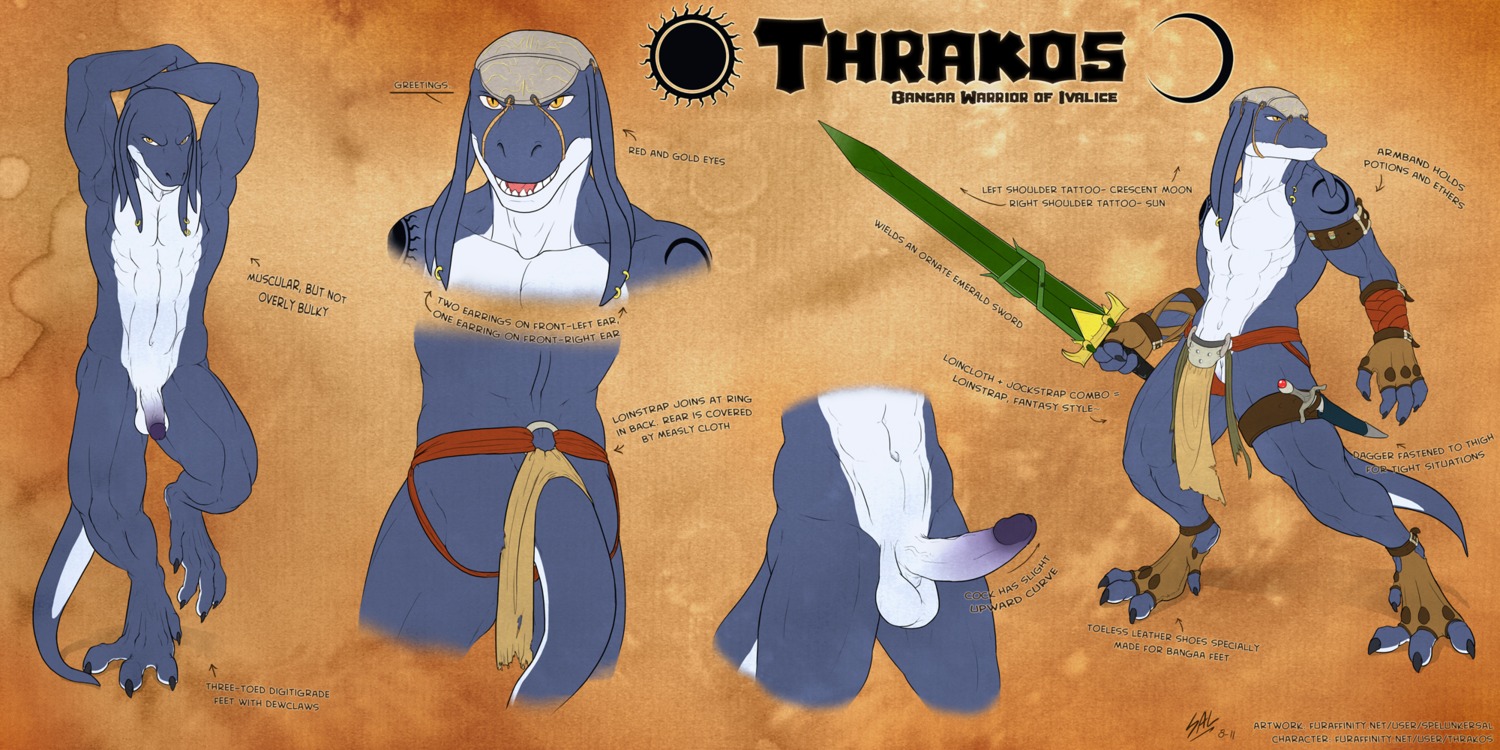 armor bangaa final_fantasy final_fantasy_xii flaccid full-length_portrait full_length male model_sheet penis portrait rule34 solo spelunker_sal standing sword tail thrakos weapon