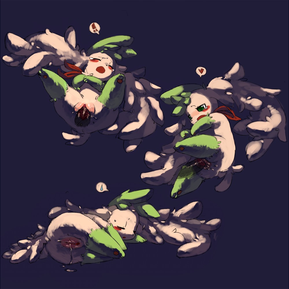 blush color cum female feral fur insertion lying male nude on_side penis pokemon pokemon_(species) pussy rule34 sex shaymin straight tagme vulva