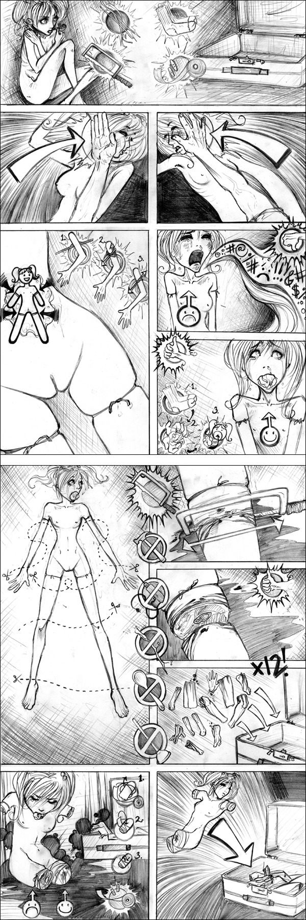 amputee blood breasts female funny gore guro how_to quadruple_amputee rule34 suitcase