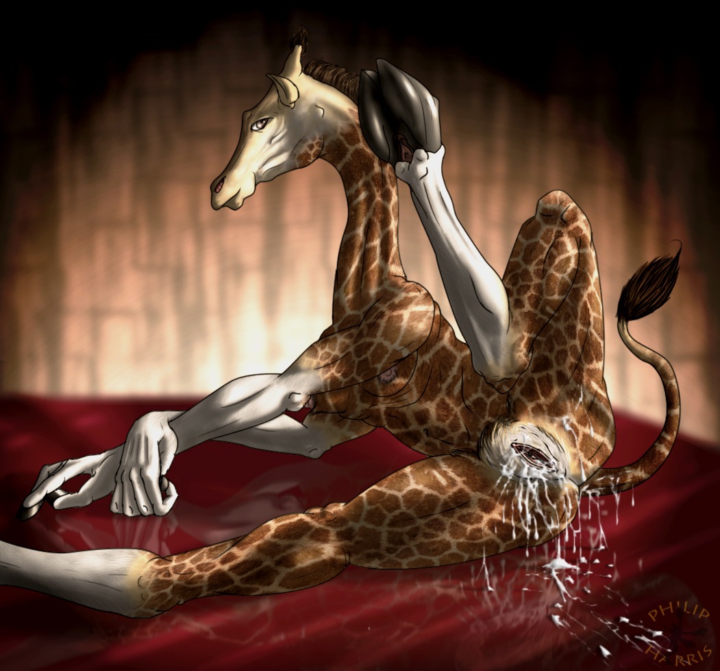anthro biped breasts e621 female genitals giraffe giraffid looking_at_viewer lying mammal nude on_back presenting presenting_vulva smexy_oryx solo spread_legs spreading vulva