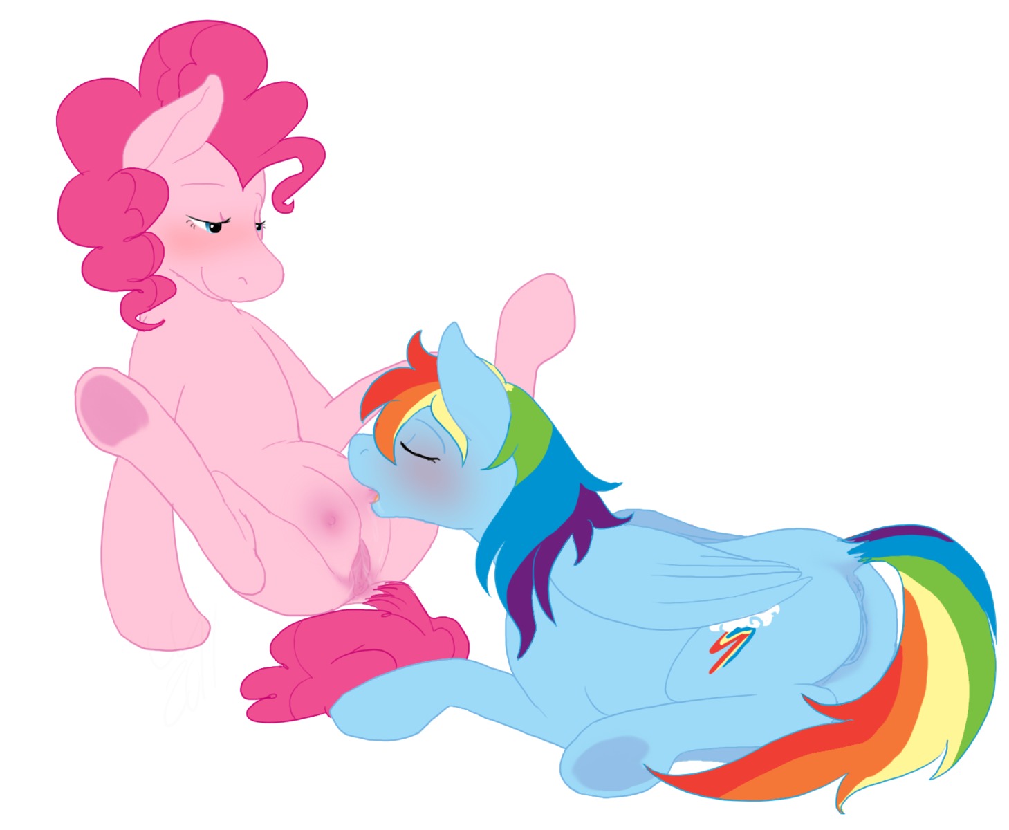 cartoonlion earth_pony equine female feral friendship_is_magic horse my_little_pony mythological_creature mythological_equine mythology pegasus pinkie_pie_(mlp) pony rainbow_dash_(mlp) rule34 smooth_skin