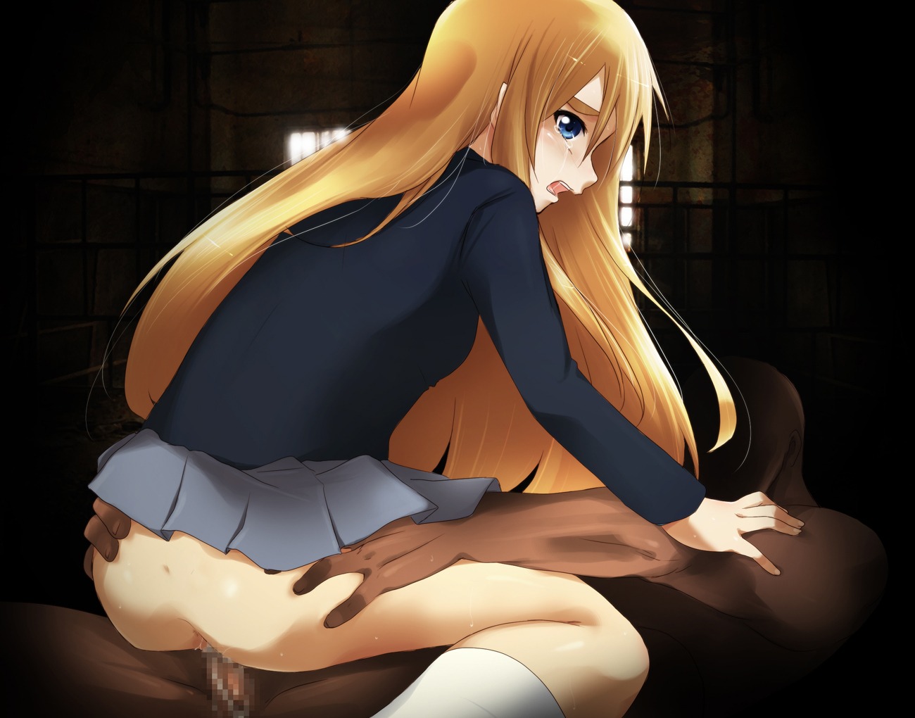 ass blonde_hair blue_eyes cowgirl_position female human human_only k-on! long_hair male penis pussy rule34 school_uniform sex tagme tsumugi_kotobuki_(k-on!)