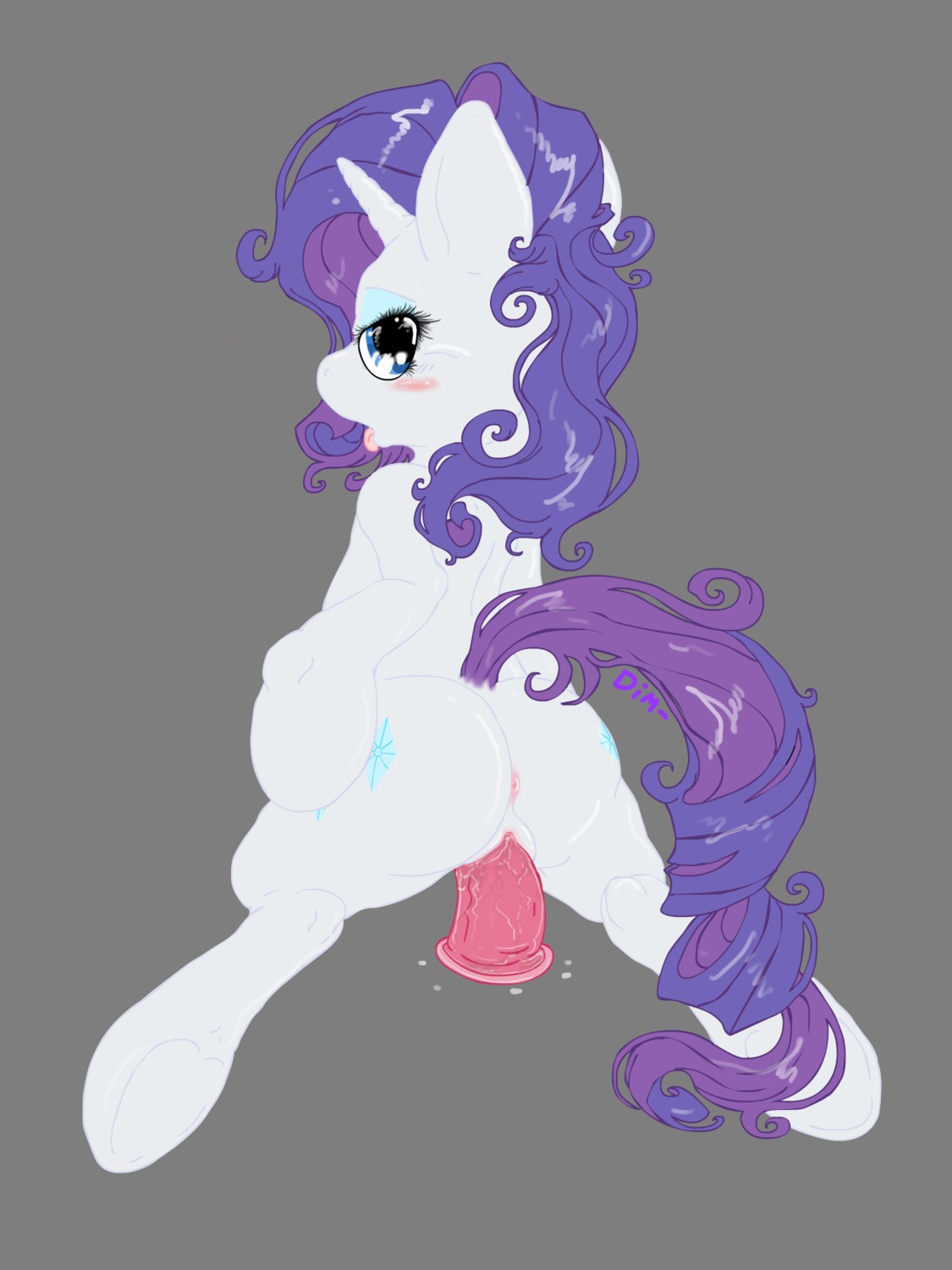 blush dildo dimwitdog equine female feral friendship_is_magic hasbro horse masturbation my_little_pony mythological_creature mythological_equine mythology pony rarity_(mlp) rule34 smooth_skin tagme unicorn