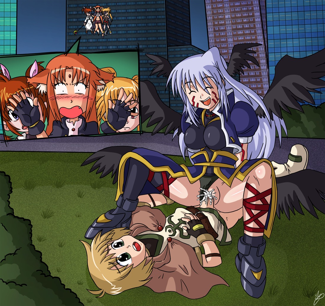 arf darkyamatoman fate_testarossa female lyrical_nanoha mahou_shoujo_lyrical_nanoha nanoha_takamachi reinforce rule34 yuuno_scrya