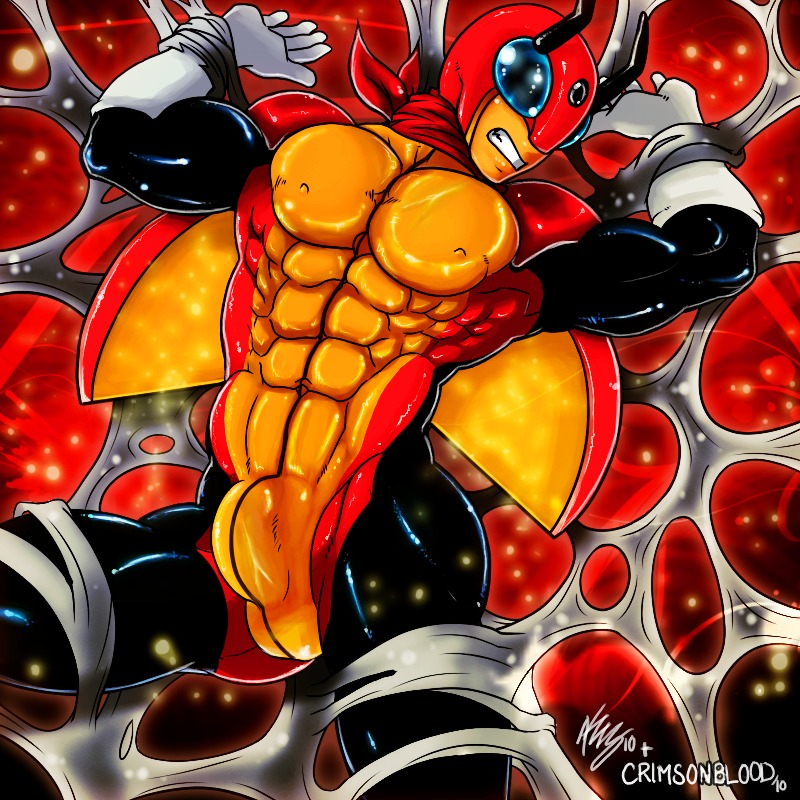 abs anthro bound color front_view ledian male male_only muscles pokemon rule34 solo tagme