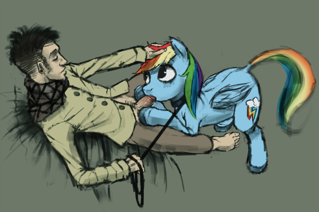 bestiality blue_body blue_feathers blue_fur bodily_fluids collar crookedtrees cum cutie_mark duo e621 equid equine erection eyes_closed feathered_wings feathers fellatio female female_penetrated feral friendship_is_magic fur genital_fluids genitals hair hasbro human human_on_feral humanoid_genitalia humanoid_penis interspecies leash licking long_hair looking_up male male/female male_penetrating male_penetrating_female mammal multicolored_hair multicolored_tail my_little_pony mythological_creature mythological_equine mythology oral oral_penetration pegasus penetration penile penis purple_eyes rainbow_dash_(mlp) rainbow_hair rainbow_tail sex simple_background tail tongue tongue_out wings