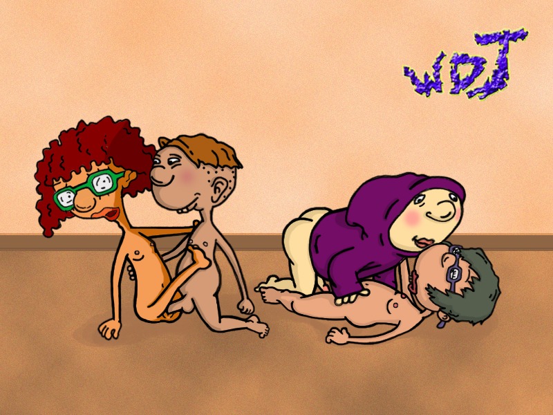 as_told_by_ginger carl_foutley clothing female glasses macie_lightfeet nickelodeon noelle_sussman robert_joseph_"hoodsey"_bishop rule34 young
