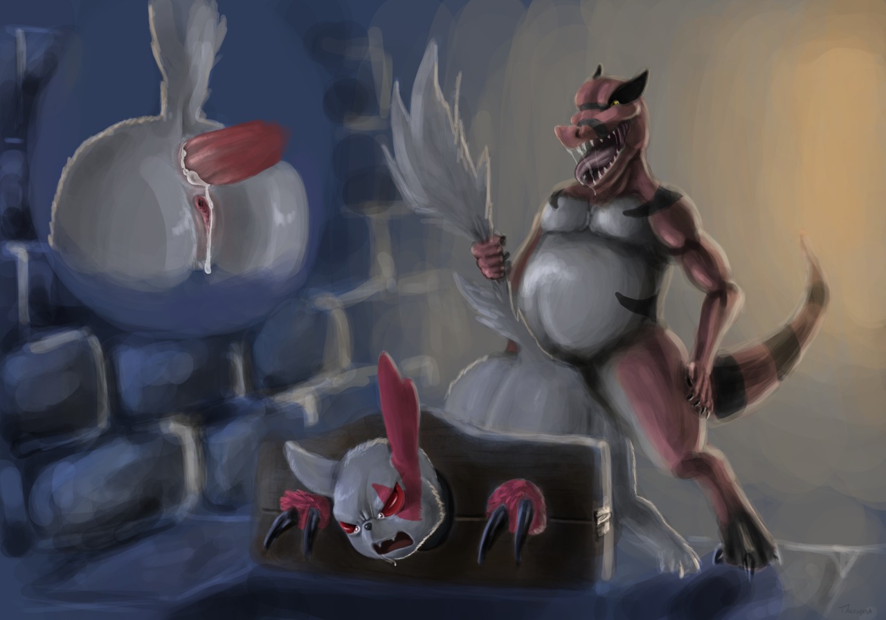 2_fingers 3_toes anthro anus barefoot bdsm belly black_nose bodily_fluids bondage bound butt claws crocodilian crying cum cum_in_ass cum_inside cum_on_vulva dragontherapist duo e621 erection eyes_closed feet female feral feral_on_feral fingers forced from_behind_position fur generation_3_pokemon generation_5_pokemon genital_fluids genitals inside krookodile leaking male male/female markings muscular nintendo nude open_mouth orgasm pecs penis pink_penis pokemon pokemon_(species) raised_tail rape red_body red_fur red_markings red_nose reptile restraints saliva scalie semi-anthro sex sharp_teeth slightly_chubby standing stocks tail tail_anus tail_grab tears teeth toe_claws toes tongue tongue_out vulva white_body white_fur wood zangoose