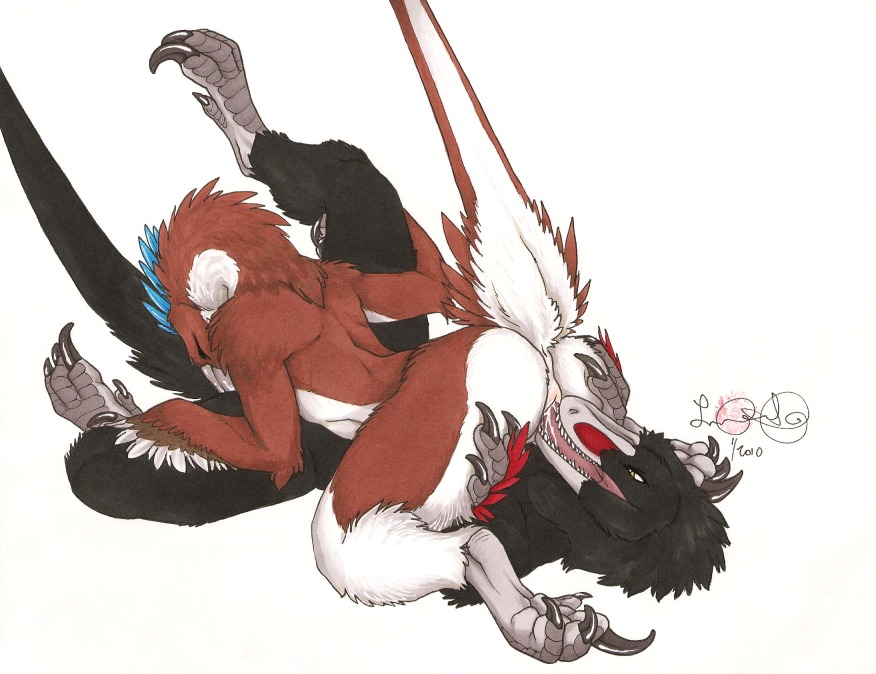 2010 69_position anthro bodily_fluids cunnilingus dinosaur dromaeosaurid duo e621 epicwang female female/female genital_fluids genitals krra licking oral prehistoric_species reptile sage_(haubitze) saurischian scalie sex simple_background tail theropod tongue tongue_out utahraptor vaginal vaginal_fluids velociraptor vulva white_background