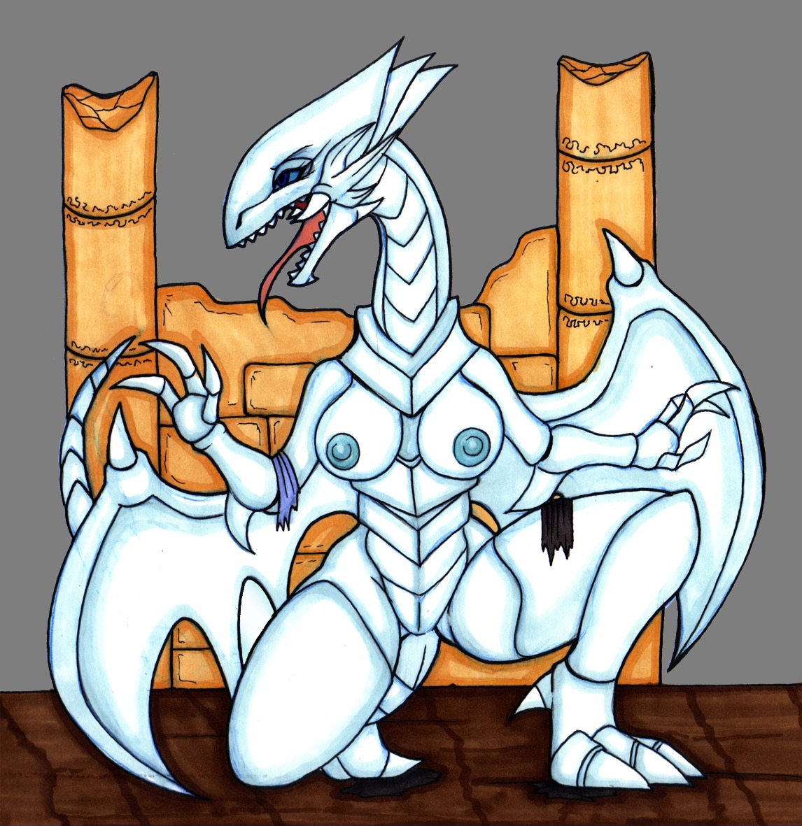3_fingers 4_toes after_transformation alpha_channel alternate_species anthro areola bald barefoot big_breasts blue-eyes_white_dragon blue_areola blue_eyes blue_nipples blue_sclera breasts claws clothing dragon duel_monster e621 erect_nipples european_mythology eyelashes feet female fingers genitals heel_claw huge_breasts ivanks kneeling konami long_neck long_tail long_tongue lust_transformation membrane_(anatomy) membranous_wings mental_transformation moan mythological_creature mythological_scalie mythology nipples non-mammal_breasts non-mammal_nipples nude open_mouth roaring ruins scales scalie sharp_teeth side_view simple_background solo species_transformation spikes spikes_(anatomy) tail tea_gardner teeth toe_claws toes tongue tongue_out torn_clothing transformation transformation_through_magic transparent_background ventral_scales vulva western_dragon white_body white_scales wing_spikes wings yu-gi-oh!