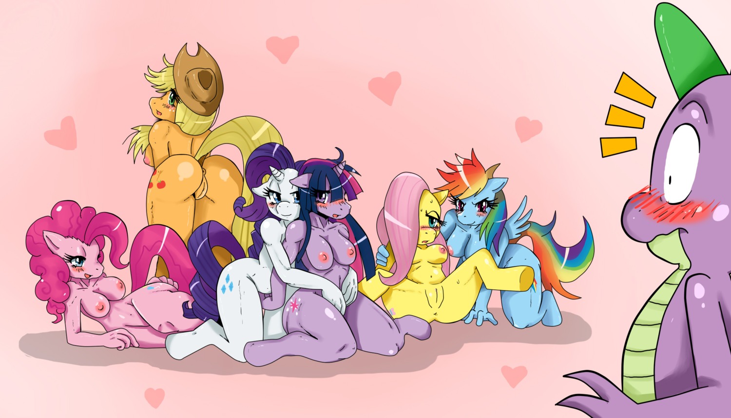 2011 7:4 anthro anthrofied anus apple applejack_(mlp) blonde_hair blue_body blue_eyes blue_feathers blue_fur blush breasts butt clothing curvy_figure cutie_mark digital_media_(artwork) dock_(anatomy) dragon e621 earth_pony equid equine feathered_wings feathers female fingering fluttershy_(mlp) food freckles friendship_is_magic fruit fur genitals green_eyes group hair hasbro hat headgear headwear heart_symbol hi_res hooves horn horse horse_tail long_hair male mammal mane_six_(mlp) multicolored_hair multicolored_tail mutual_masturbation my_little_pony mythological_creature mythological_equine mythological_scalie mythology nipples orange_body pegasus pink_body pink_hair pinkie_pie_(mlp) plant pony pose presenting presenting_hindquarters presenting_vulva purple_body purple_eyes purple_fur purple_hair rainbow_dash_(mlp) rainbow_hair rainbow_tail rarity_(mlp) scalie short_hair spike_(mlp) spread_legs spreading sssonic2 surprised tail take_your_pick teal_eyes twilight_sparkle_(mlp) two_tone_hair unicorn vulva white_body wings yellow_body