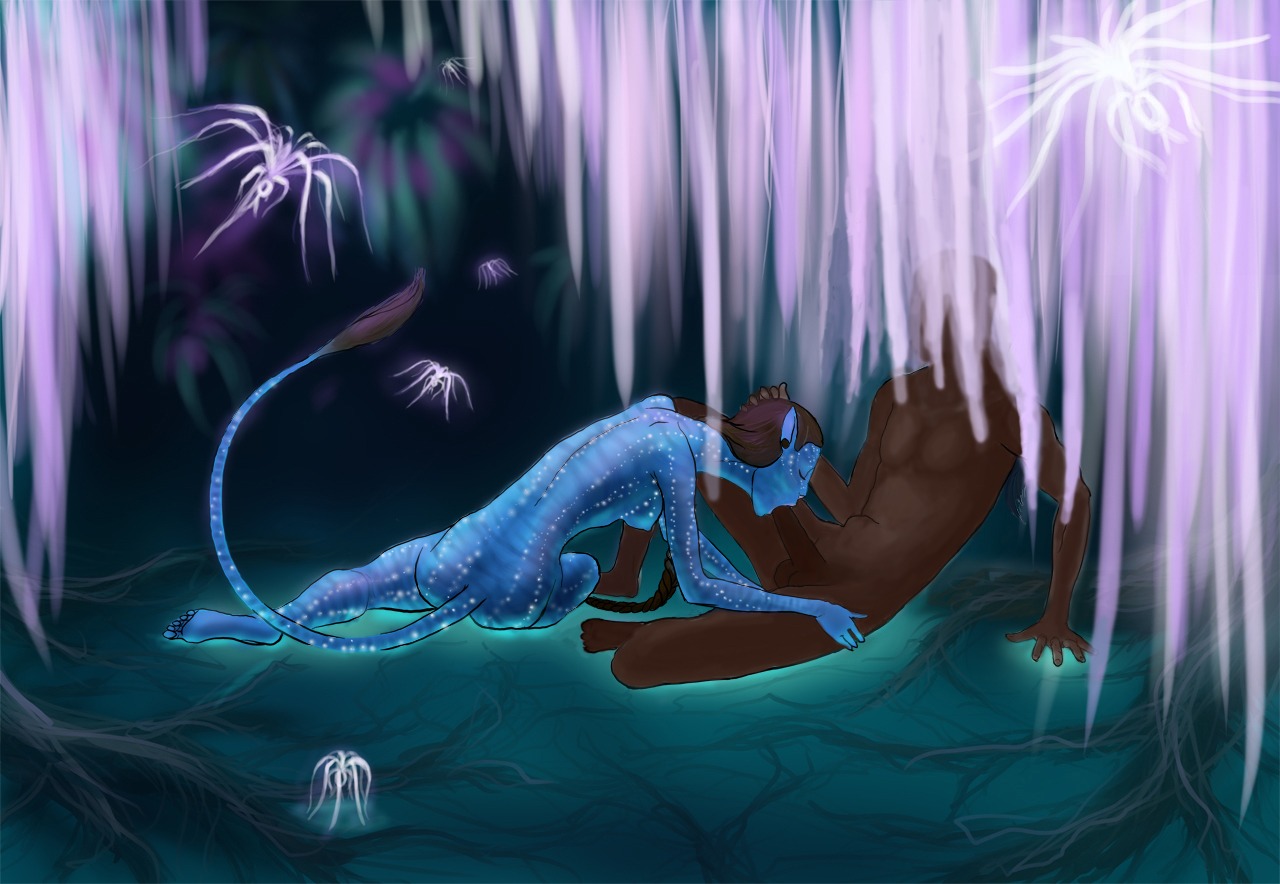 1boy 1girls alien alien/human alien_girl avatar female interspecies male na'vi rule34 tehwalrus_edits