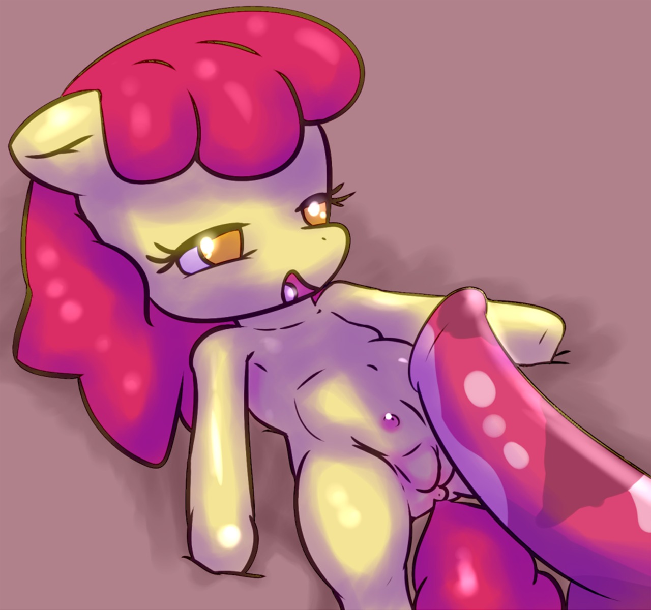 2012 animal_genitalia animal_penis anus apple_bloom_(mlp) digital_media_(artwork) dominant duo e621 earth_pony equid equine equine_genitalia equine_penis erection female female_focus feral freeflyspecter friendship_is_magic genitals hair hasbro hi_res horse larger_dom larger_male lying male male/female mammal my_little_pony nude on_back open_mouth penis pony red_hair simple_background size_difference smaller_female solo_focus spread_legs spreading tail teats vulva young young_feral