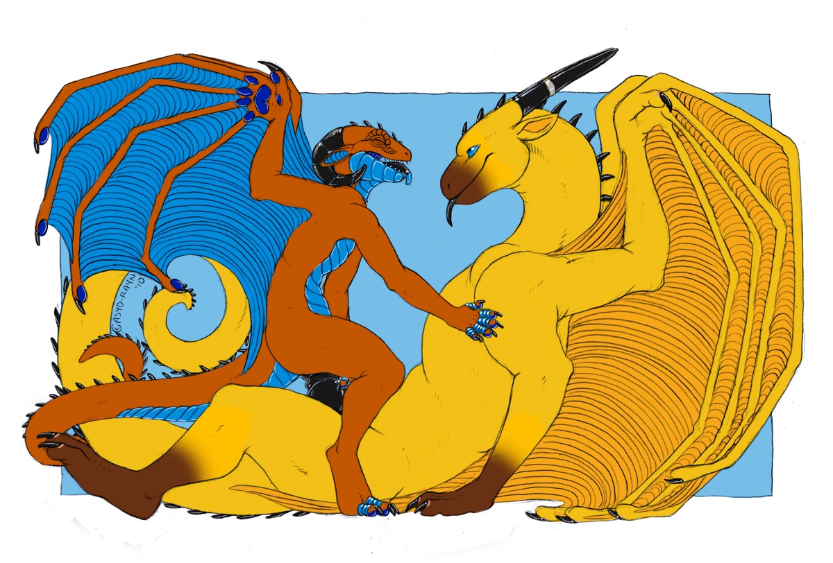 2010 acidapluvia akki_(acidapluvia) anthro anthro_on_feral anthro_on_top anthro_penetrated bestiality black_penis blue_background blue_body blue_eyes border brown_body claws cyrakhis digitigrade dipstick_nose dominant dragon duo e621 erection european_mythology eyes_closed female female_on_top female_penetrated feral feral_on_bottom feral_penetrating feral_penetrating_anthro from_front_position genitals gloves_(marking) happy happy_sex horn intraspecies intraspecies_bestiality larger_dom larger_feral larger_male larger_on_bottom leg_markings male male/female male_on_bottom male_penetrating male_penetrating_female markings mastery_position membrane_(anatomy) membranous_wings mythological_creature mythological_scalie mythology nude on_bottom on_lap on_top open_mouth orange_body penetration penile penile_penetration penis quadruped scales scalie sex side_view simple_background sitting sitting_on_lap size_difference smaller_anthro smaller_female smaller_on_top smaller_penetrated socks_(marking) spikes spikes_(anatomy) tail thick_tail tongue tongue_out ventral_scales western_dragon white_background white_border wings yellow_body