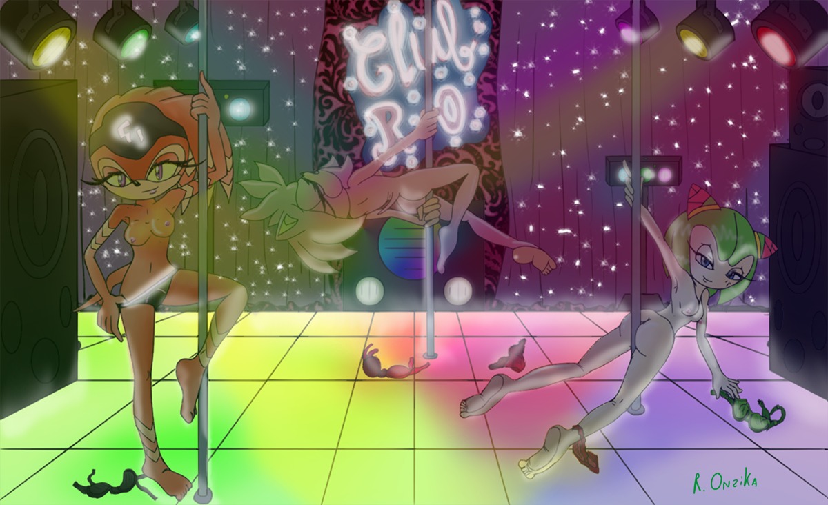alien amy_rose anthro cosmo_the_seedrian dancing echidna female hedgehog humanoid pole pole_dancing raianonzika rule34 sega shade_the_echidna sonic_(series) sonic_chronicles:_the_dark_brotherhood sonic_the_hedgehog_(series) sonic_x