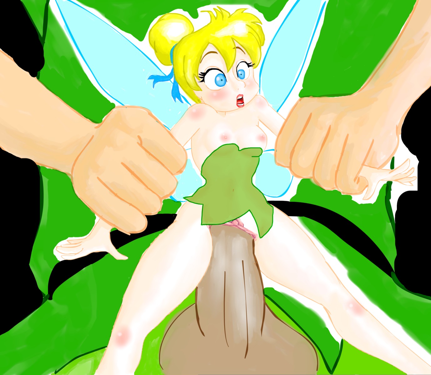 blue_eyes breasts disney disney_fairies fairy female gkg nipples peter_pan_(disney) rule34 sex size_difference straight tinker_bell wings
