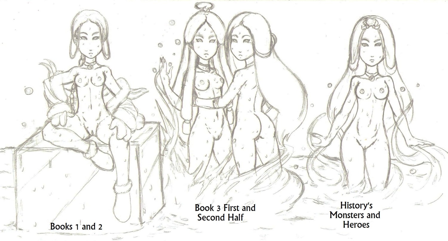 avatar_the_last_airbender black_and_white breasts female human katara rule34 small_breasts straight_hair tagme travis_green water
