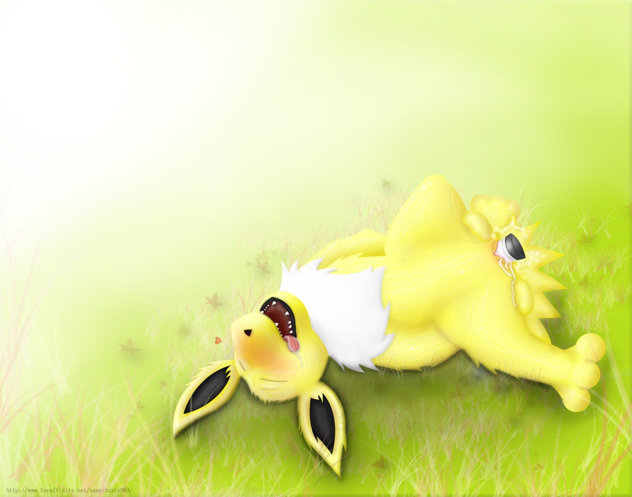 blush color day dildo eeveelution female female_only feral fur insertion jolteon masturbation nintendo nude outdoors pokemon pokemon_(species) pussy pussy_juice rule34 rusty983 side_view solo tagme vulva