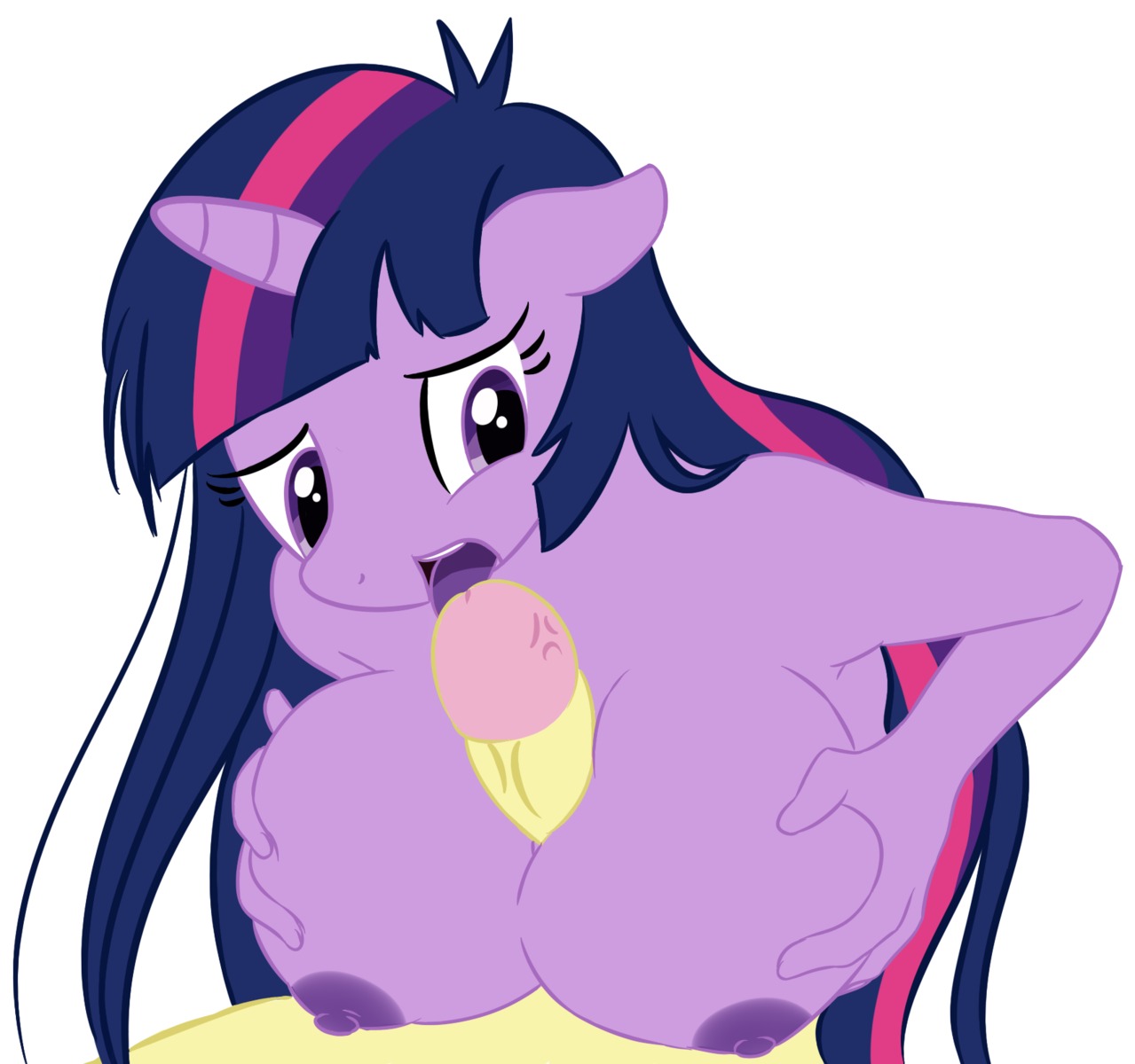 anthro big_breasts breasts equine fluttershy_(mlp) friendship_is_magic furry futanari hasbro herm horse intersex my_little_pony nipples oral pegasus penis pony rule34 smooth_skin twilight_sparkle_(mlp) unicorn