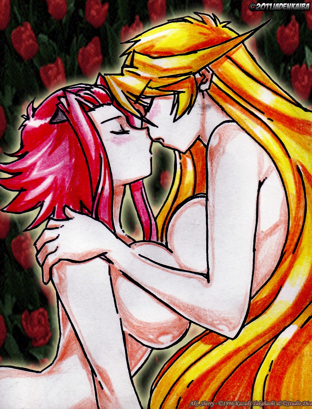 2girls akiza_izinski breasts female female_only human izayoi_aki jadenkaiba kissing multiple_females multiple_girls nude pale_skin rule34 sherry_leblanc side_view tagme yu-gi-oh! yu-gi-oh!_5d's yuri