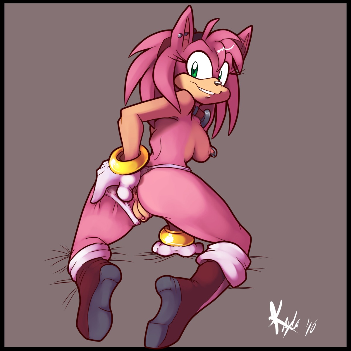 amy_rose anthro back_view beige_skin color female female_only fur furry hedgehog mel_the_hybrid pink_fur rule34 skin solo sonic_(series) sonic_the_hedgehog_(series)