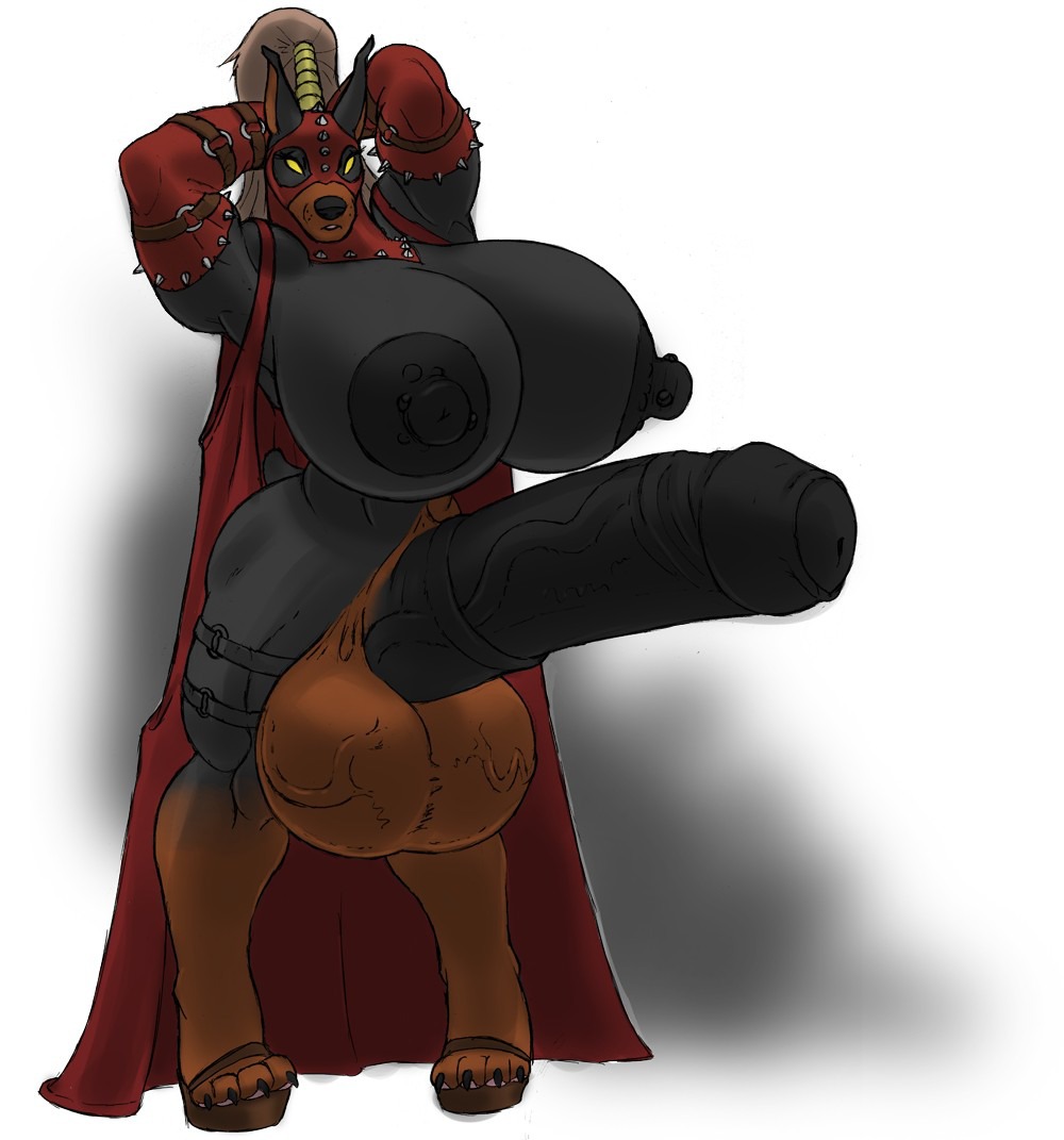 animal_genitalia animal_penis anthro big_breasts big_penis biped black_nipples black_penis breasts canid canine canis clothing dobermann domestic_dog e621 equine_genitalia equine_penis erection footwear foreskin genitals gideon grey_hair gynomorph hair hands_behind_head high_heels huge_breasts huge_penis humanoid_genitalia humanoid_penis hyper hyper_breasts hyper_genitalia hyper_penis intersex mammal mask medial_ring muscular muscular_anthro muscular_gynomorph muscular_intersex nipple_piercing nipples partially_retracted_foreskin penis piercing pinscher platform_footwear platform_heels shoes simple_background solo white_background