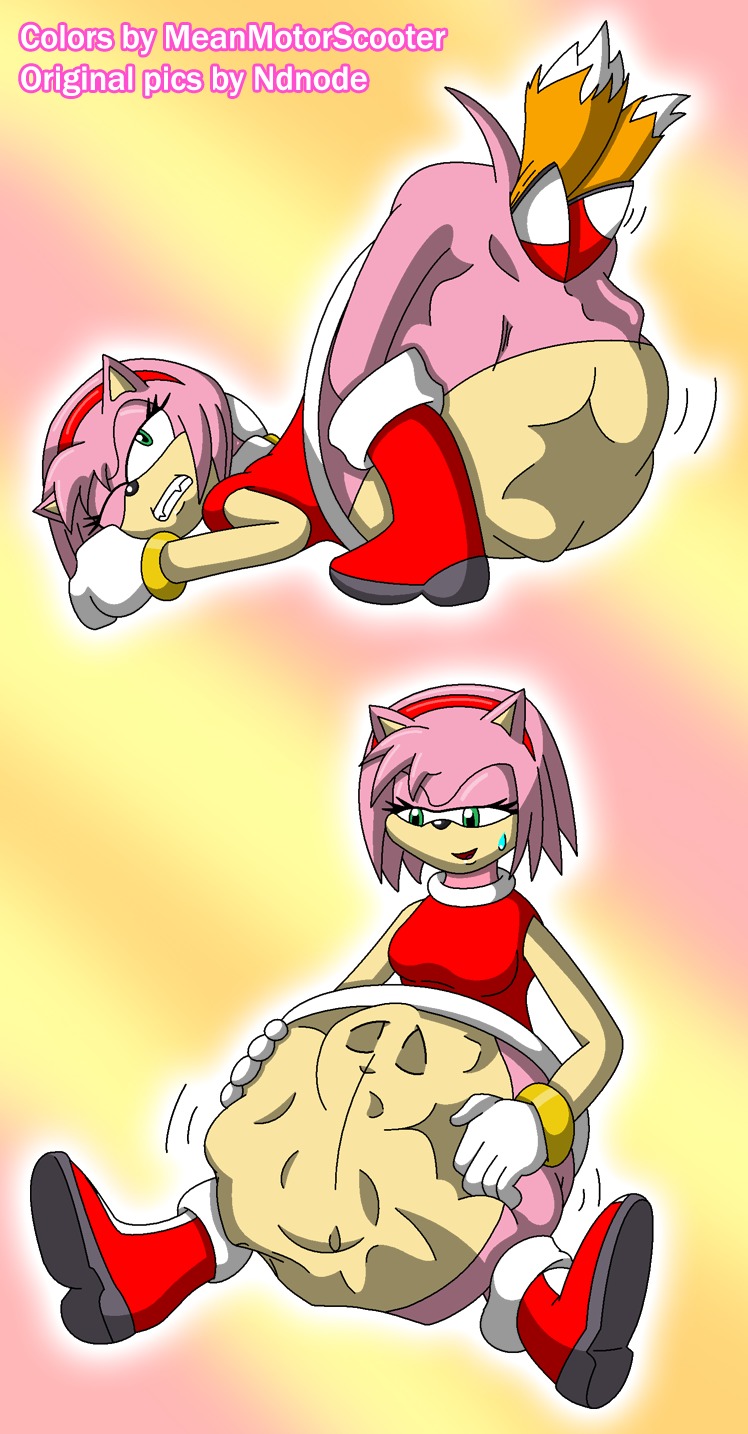 all_fours amy_rose anthro beige_skin boots breasts clothing color dress female footwear fox front_view fur furry hedgehog hyper hyper_belly insertion interspecies male meanmotorscooter multiple_views ndnode orange_fur pink_fur rule34 sega side_view sitting small_breasts sonic_(series) sonic_the_hedgehog_(series) stomach_bulge tails tails_the_fox unbirthing vore vore_belly white_fur