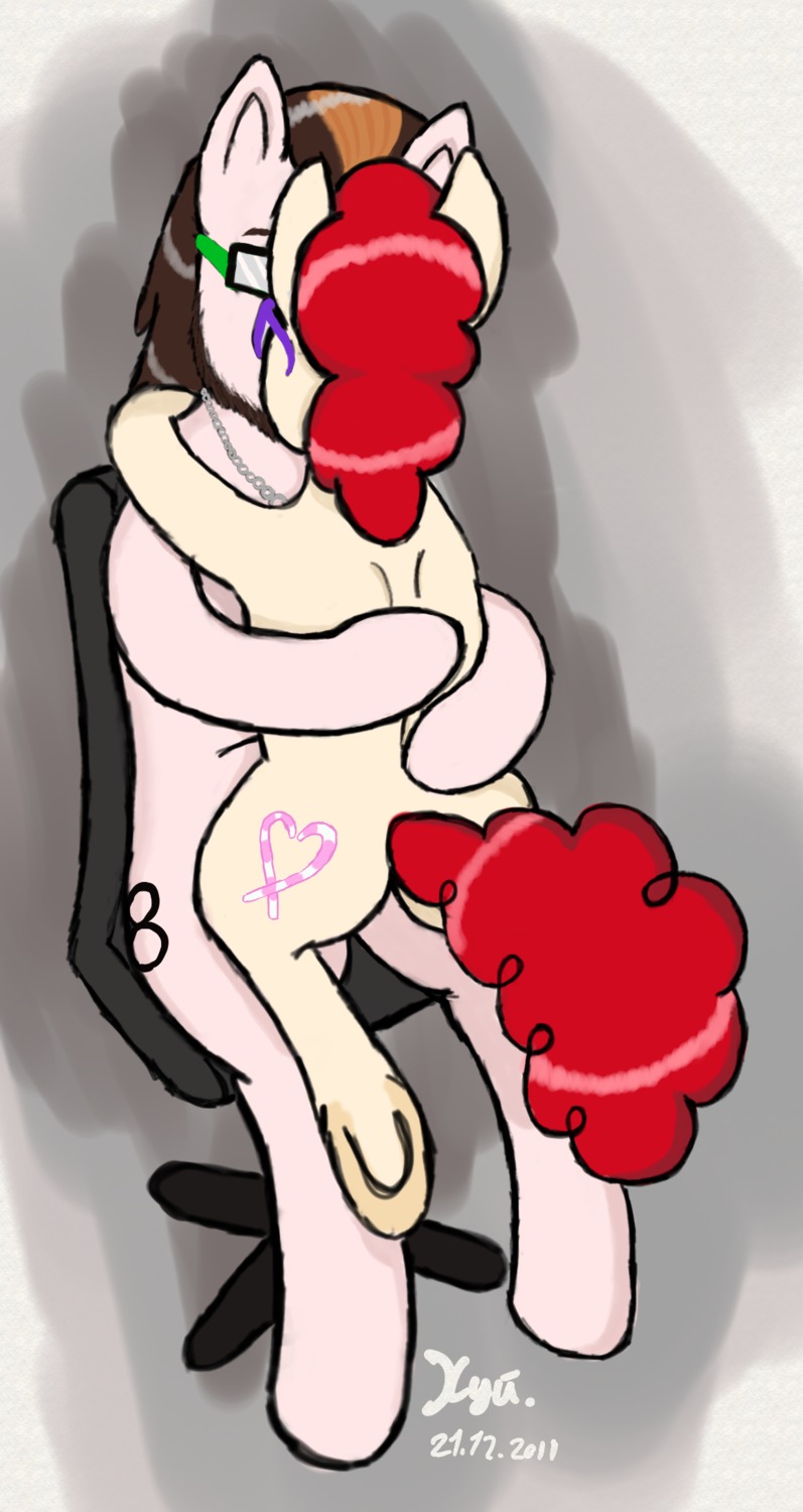 ambiguous_gender butt candy candy_cane cutie_mark dessert duo e621 earth_pony equid equine feral food friendship_is_magic from_front_position gekasso hasbro heart_symbol hi_res horse intraspecies kissing male male/ambiguous mammal mastery_position my_little_pony pony sex tail twist_(mlp) xyi young young_ambiguous young_feral